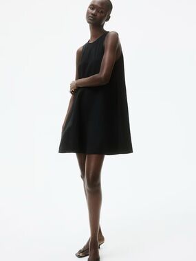 H&M | Dresses | Hm Black Faux Leather Dress | Poshmark